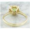 Image 3 : 0.72 CTW Peridot 18K Yellow Gold Diamond Ring
