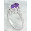 Image 3 : 1.16 CTW Amethyst 18K White Gold Diamond Ring