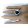 Image 5 : 3.80 CTW Natural Emerald 14K Solid White Gold Diamond Ring