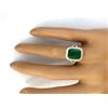 Image 5 : 4.47 CTW Natural Emerald 14K Solid Yellow Gold Diamond Ring