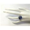 Image 4 : 9.14 CTW Natural Blue Tanzanite And Diamond Ring In 14K White Gold