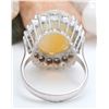 Image 4 : 7.59 CTW Natural Opal 18K Solid White Gold Diamond Ring