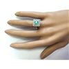 Image 4 : 1.70 CTW Natural Emerald And Diamond Ring In 14k White Gold