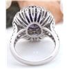 Image 4 : 7.14 CTW Natural Tanzanite 18K Solid White Gold Diamond Ring