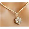Image 2 : 7.15 CTW Diamond 14K Yellow Gold Necklace