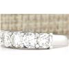 Image 2 : 2.56 CTW Natural Diamond Ring 14k Solid White Gold