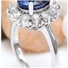 Image 4 : 4.50 CTW Natural Tanzanite 18K Solid White Gold Diamond Ring
