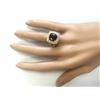 Image 4 : 6.26 CTW Natural Rhodolite Garnet And Diamond Ring In 18K Yellow Gold