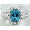 Image 1 : 9.32 CTW Zircon 14K White Gold Diamond Ring