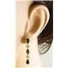 Image 4 : 2.65 CTW Tourmaline 18K Yellow Gold Diamond Earrings