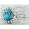 Image 2 : 9.32 CTW Zircon 18K White Gold Diamond Ring