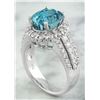 Image 3 : 9.32 CTW Zircon 18K White Gold Diamond Ring