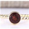 Image 1 : 1.00 CTW Natural Garnet Ring In 18K Yellow Gold