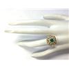 Image 4 : 0.95 CTW Natural Emerald And Diamond Ring 14K Solid Yellow Gold