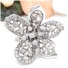 Image 1 : 1.50 CTW Natural Diamond 18K Solid White Gold Ring