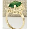 Image 3 : 6.69 CTW Natural Emerald And Diamond Ring In 14k Yellow Gold