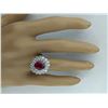 Image 5 : 4.65 CTW Ruby 18K White Gold Diamond Ring