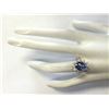 Image 4 : 4.33 CTW Natural Blue Tanzanite And Diamond Ring 14K Solid Yellow Gold