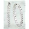Image 1 : 2.00 CTW 14K White Gold Diamond Hoop Earrings