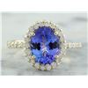 Image 1 : 3.24 CTW Tanzanite 18K Yellow Gold Diamond Ring