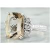 Image 2 : 6.69  CTW Morganite 18K White Gold Diamond Ring