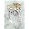 Image 4 : 6.69  CTW Morganite 18K White Gold Diamond Ring