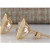 Image 2 : 2.00 CTW Natural Morganite Earrings 14k Solid Yellow Gold