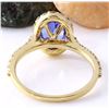 Image 3 : 2.23 CTW Natural Tanzanite 14K Solid Yellow Gold Diamond Ring