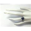Image 4 : 5.10 CTW Natural Blue Tanzanite And Diamond Ring 14K Solid White Gold