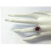 Image 4 : 3.73 CTW Natural Ruby And Diamond Ring 18K Solid White Gold