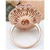 Image 4 : 12.05 CTW Natural Morganite 14K Solid Rose Gold Diamond Ring