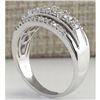 Image 3 : 1.00 CTW Natural Diamond Ring In14K Solid White Gold