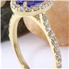 Image 4 : 2.23 CTW Natural Tanzanite 18K Solid Yellow Gold Diamond Ring