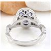 Image 3 : 4.00 CTW Natural Tanzanite 14K Solid White Gold Diamond Ring