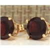 Image 2 : 3.00 CTW Natural Garnet Earrings 14k Solid Yellow Gold
