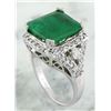 Image 5 : 6.48 CTW Emerald 18K White Gold Diamond Ring