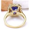 Image 3 : 4.27 CTW Natural Tanzanite 14K Solid Yellow Gold Diamond Ring