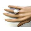 Image 4 : 7.09 CTW Natural Opal And Diamond Ring In 14k Yellow Gold