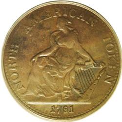 	1781 TOKEN North American Token AU58 PCGS. Breen-1143. 1781