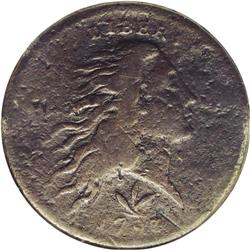 	1793 1C Wreath Cent--Vine and Bars--Corroded, Whizzed- 1793