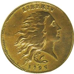 	1793 1C Wreath Cent--Vine and Bars--XF45 NGC. S-6, R.3 1793