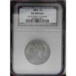 	1802 1C No Stems--Improperly Cleaned--NCS. AU Details. 1802