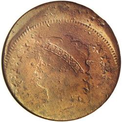 	Undated 1C Classic Cent--Off-Center, Cleaned--ANACS. V Undated