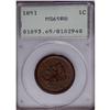 Image 1 : 	1851 1C MS65 Red and Brown PCGS. N-2, R.1. Bright oran 1851