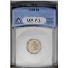 Image 1 : 	1859 1C MS63 ANACS. Nicely struck fro the type, except 1859