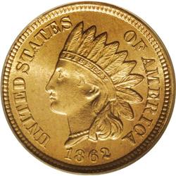 	1862 1C MS66 PCGS. This boldly impressed example is f 1862