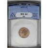 Image 1 : 	1870 1C MS64 Red and Brown ANACS. Shallow N in ONE. Th 1870