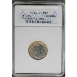 	1872 1C --Whizzed, Retoned--ANACS. AU55 Details. FS-008 1872