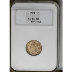 	1883 1C MS65 Red NGC. This is a wonderful Gem example 1883