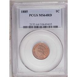 	1885 1C MS64 Red PCGS. Well struck with rich violet-re 1885